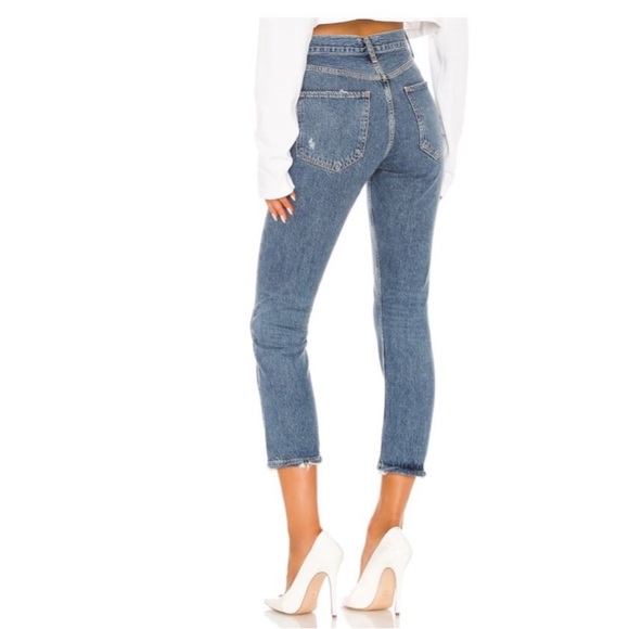 Agolde Riley High Rise Straight Crop Jeans - Picture 3 of 5